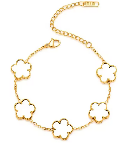 Clover Bracelet 🍀 Silver + 18k Gold Plating