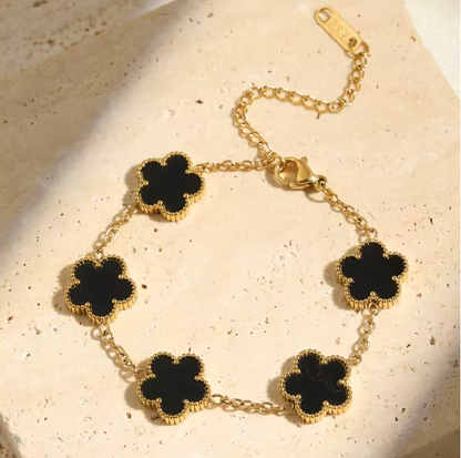Clover Bracelet 🍀 Silver + 18k Gold Plating