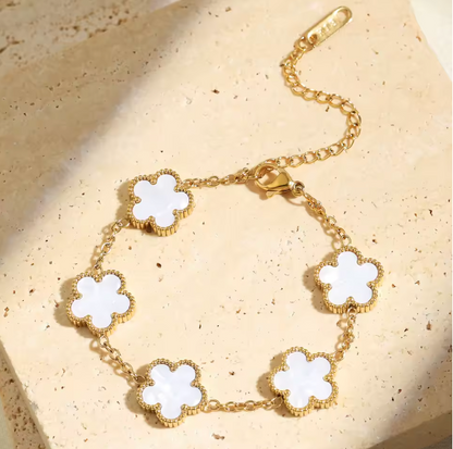 Clover Bracelet 🍀 Silver + 18k Gold Plating