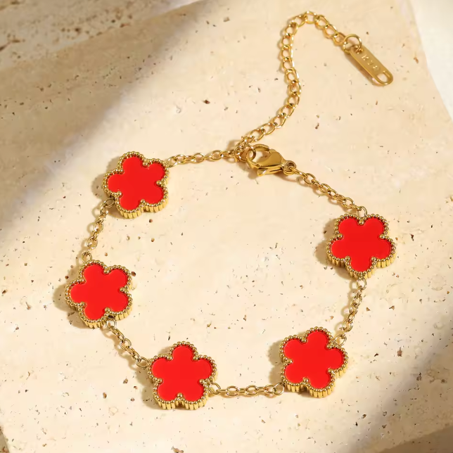 Clover Bracelet 🍀 Silver + 18k Gold Plating
